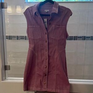 Pilcro Sleeveless Mauve Denim Dress Size 8 NWT